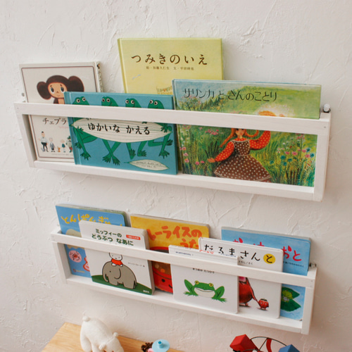 ☆2点セット☆壁掛け絵本収納【マガジンラック】約63cm 壁掛け