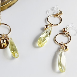 14Kgf｜Lemon Quartz earrings ピアス or イヤリング 5枚目の画像