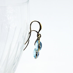 14Kgf｜Sky blue topaz earrings ピアス or イヤリング 4枚目の画像