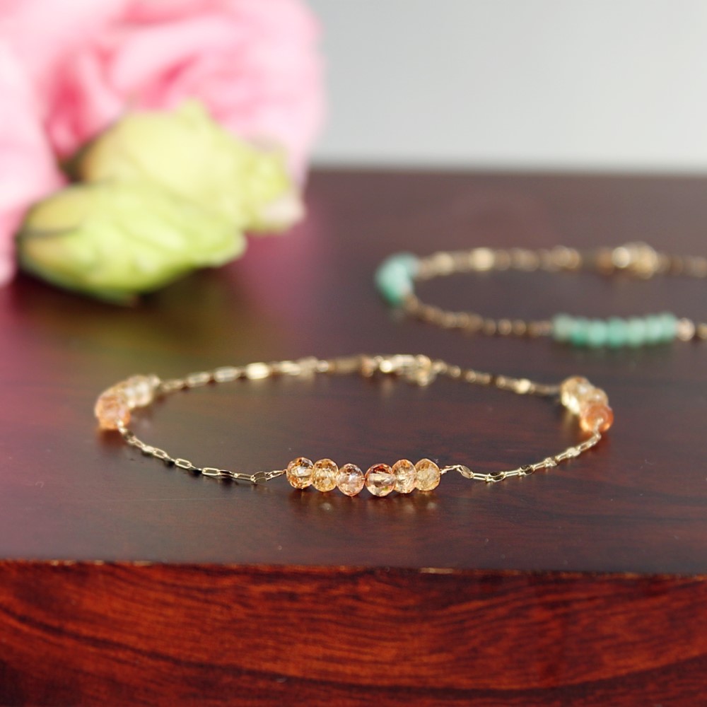 K10｜極上インペリアルトパーズのブレスレット 11月誕生石