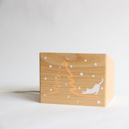 イトナイトライト 常夜灯 木製 無垢木 ライトボックス スタンド