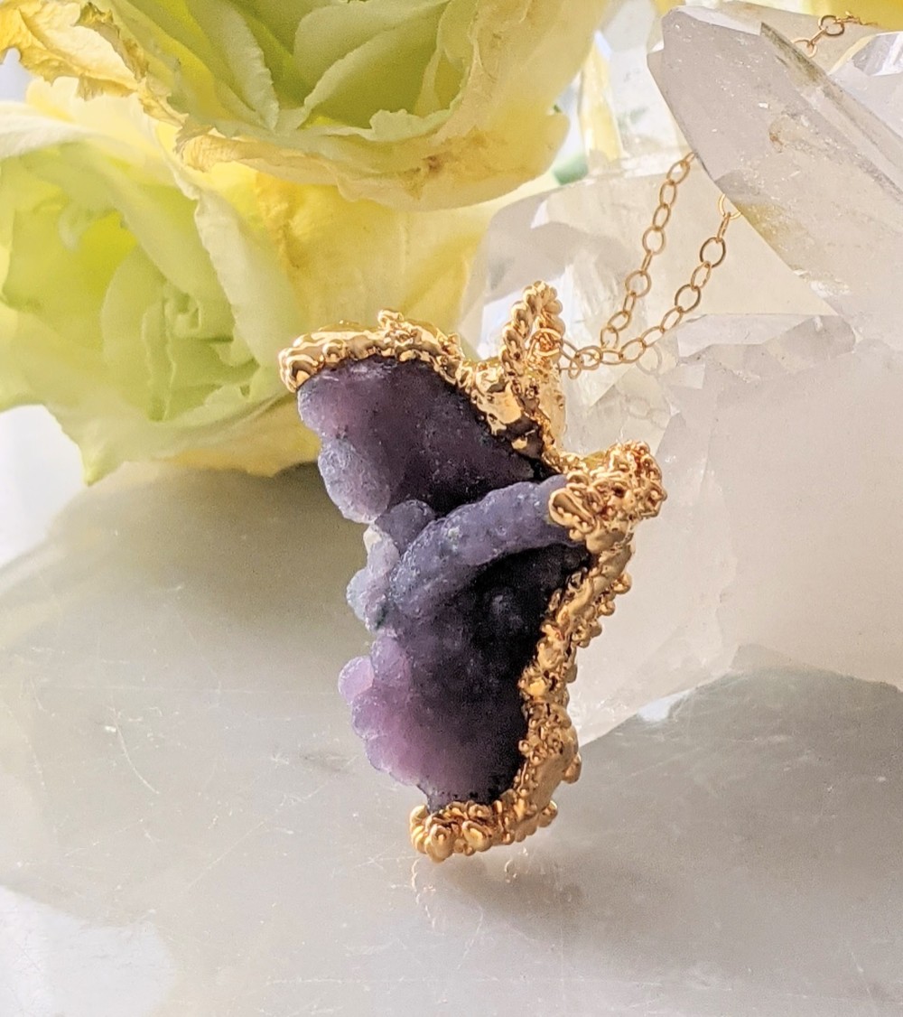 グレープアゲート（カルセドニ）ペンダント