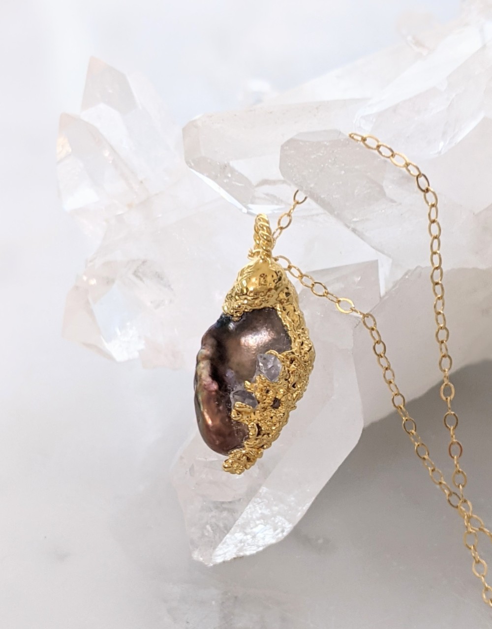 はなびらパール　ネックレス