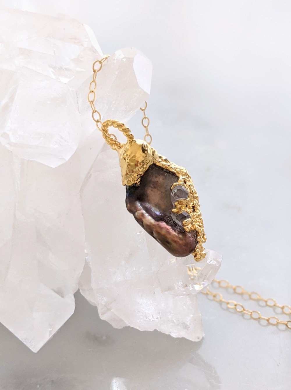 はなびらパール　ネックレス