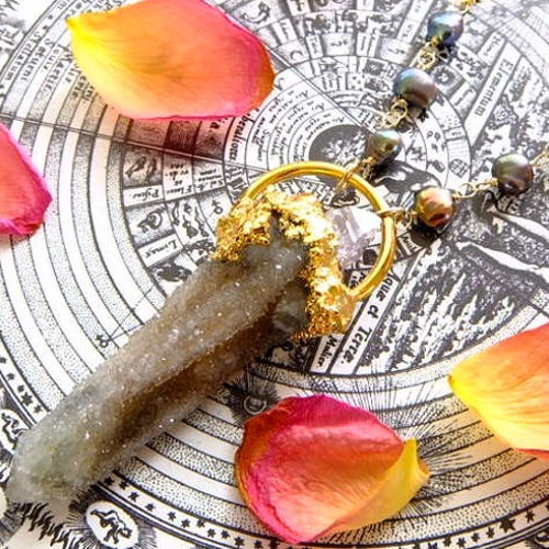 ベラクルスアメジストとフェアリークォーツのネックレス ネックレス