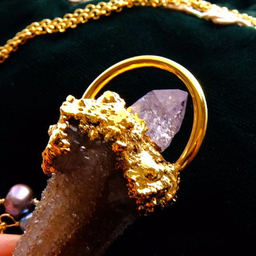 ベラクルスアメジストとフェアリークォーツのネックレス ネックレス