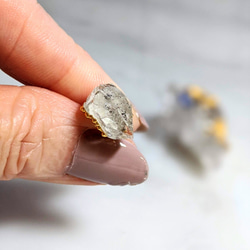 Thomas Gon Saga水晶串和Herkimer鑽石不對稱耳環 第5張的照片