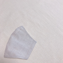 ヘンプマスク〈抗菌性・消臭性・吸水・速乾・UVカット〉オーガニックコットン gray stripe 2枚目の画像
