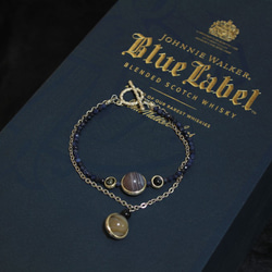 寶石&水晶手鍊 ─  波斯瓦那瑪瑙&藍寶石 單圈雙層手鍊 第2張的照片