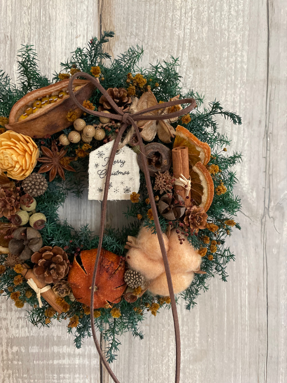 見本　木の実いっぱいクリスマスリース　45センチ 見本木の実いっぱいクリスマスリース45センチ