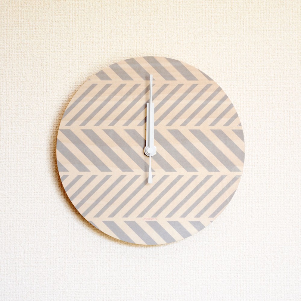 美しい時間が流れる時計_木製［掛け時計］D02_Gray