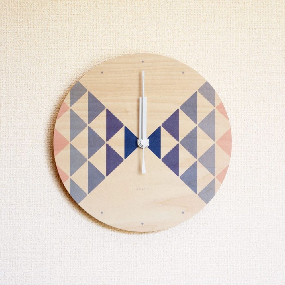 やさしい時間が流れる時計_木製［掛け時計］A01_Navy