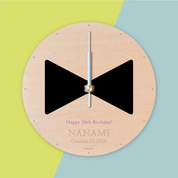 ▶ セミオーダー［リボン］▶ 掛け時計 ▷ 木製 1枚目の画像