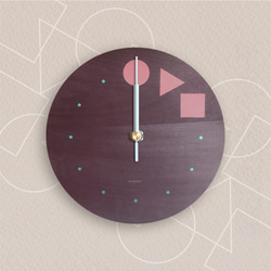 良き言葉を込めた時計［みんなちがってみんないい］木製_掛け時計_pink 1枚目の画像