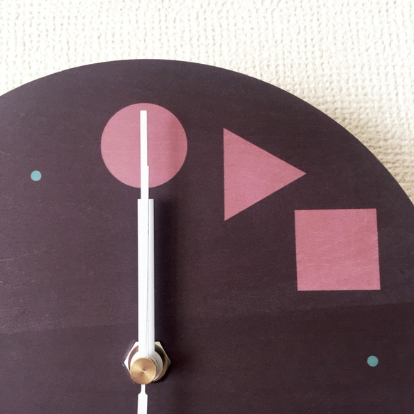 良き言葉を込めた時計［みんなちがってみんないい］木製_掛け時計_pink 3枚目の画像