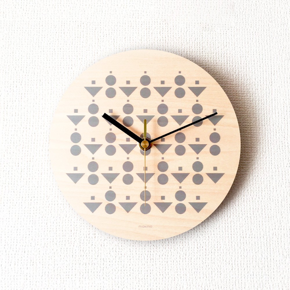 静かな掛け時計［木製］I-gray