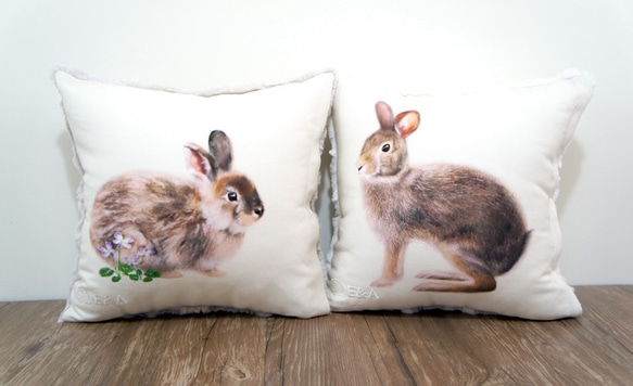 台灣野兔抱枕(台北堇菜)母兔-30cm 第6張的照片