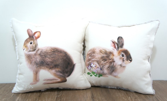 台灣野兔抱枕(台北堇菜)母兔-30cm 第7張的照片