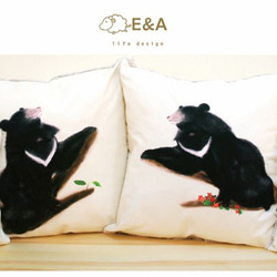 {E&A Life Design}台灣黑熊抱枕四件組 第1張的照片