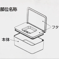 【送料無料】無印ウェットシートケース/白黒ストライプ 4枚目の画像