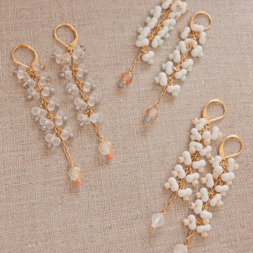 つぶつぶロングピアス ピアス（フック・チェーン） chikia 通販 