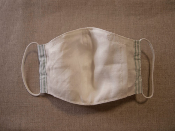 リネンフィルターポケット付き立体マスク 2枚目の画像