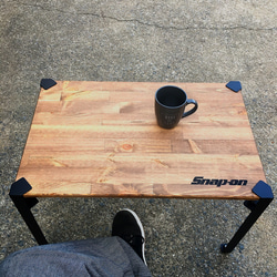 キャスター付きアイアンテーブル アイアンテーブル クランプ式キャスター付き ローテーブル・リビング