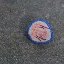 幽浮水母刺繡別針 UFO Jellyfish Embroidered Pin 第2張的照片