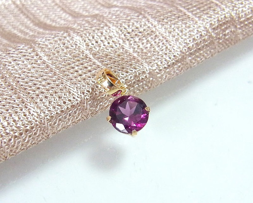 K18/ガーネットトップ K18イエローゴールド ガーネット ペンダントトップ | 高品質 金・プラチナ