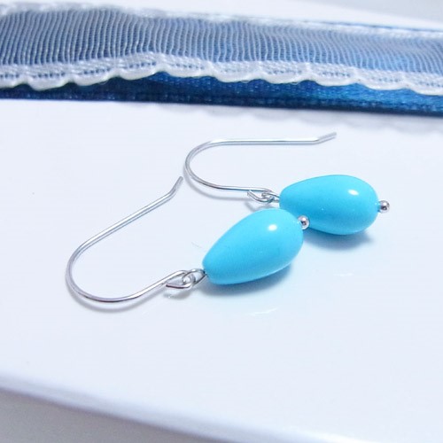 K14 WG ターコイズ トルコ石 ピアス ピアス（フック・チェーン） Rua