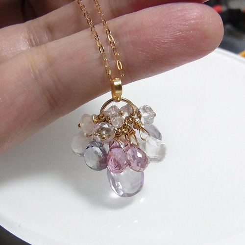 K10 マルチカラー 花籠ネックレストップ ペンダントトップ Rua 通販 