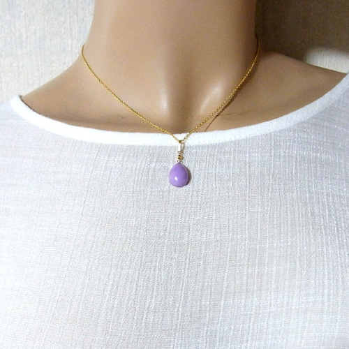 K18 フォスフォシデライト ネックレス トップ ペンダントトップ Rua  