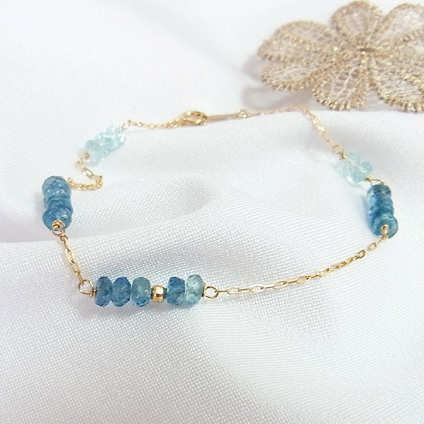 K18 サンタマリア アクアマリンブレスレット 15,675円