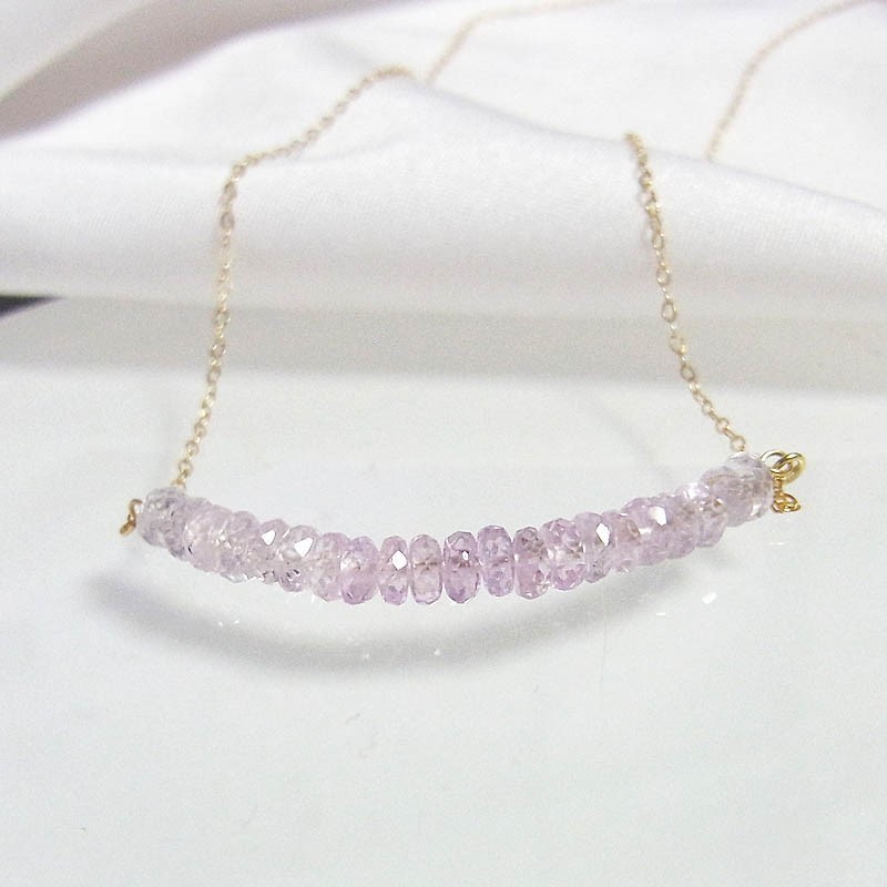 K18  サファイアのバー ネックレス