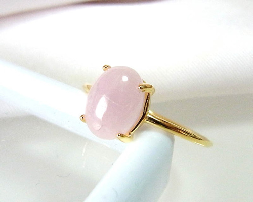 高品質クンツァイトシルバーリング シルバー925 クンツァイト 一粒リング 指輪・リング Rua 通販 7427293