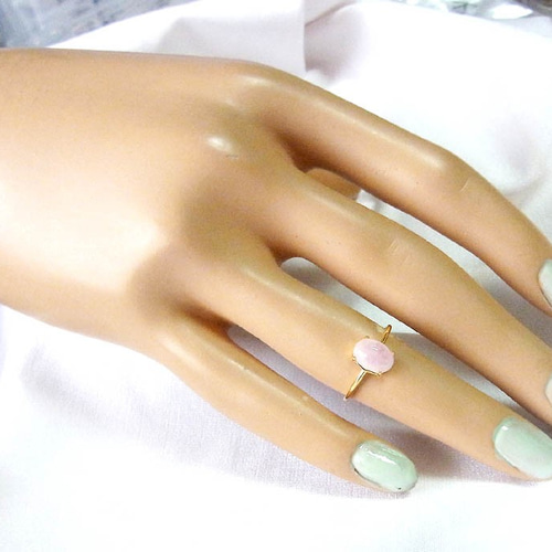 シルバー925 クンツァイト 一粒リング 指輪・リング Rua 通販 7427293