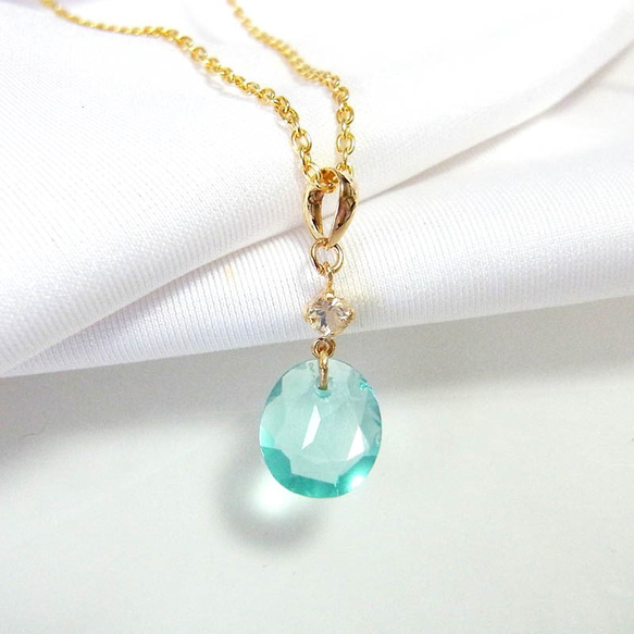 グリーンアパタイト K18 ペンダントップ1.2ct
