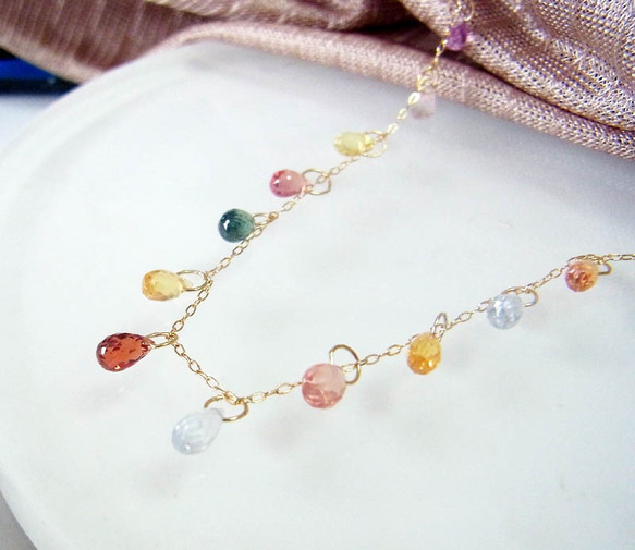 K18 マルチ サファイア 18金 ネックレス ネックレス・ペンダント Rua  