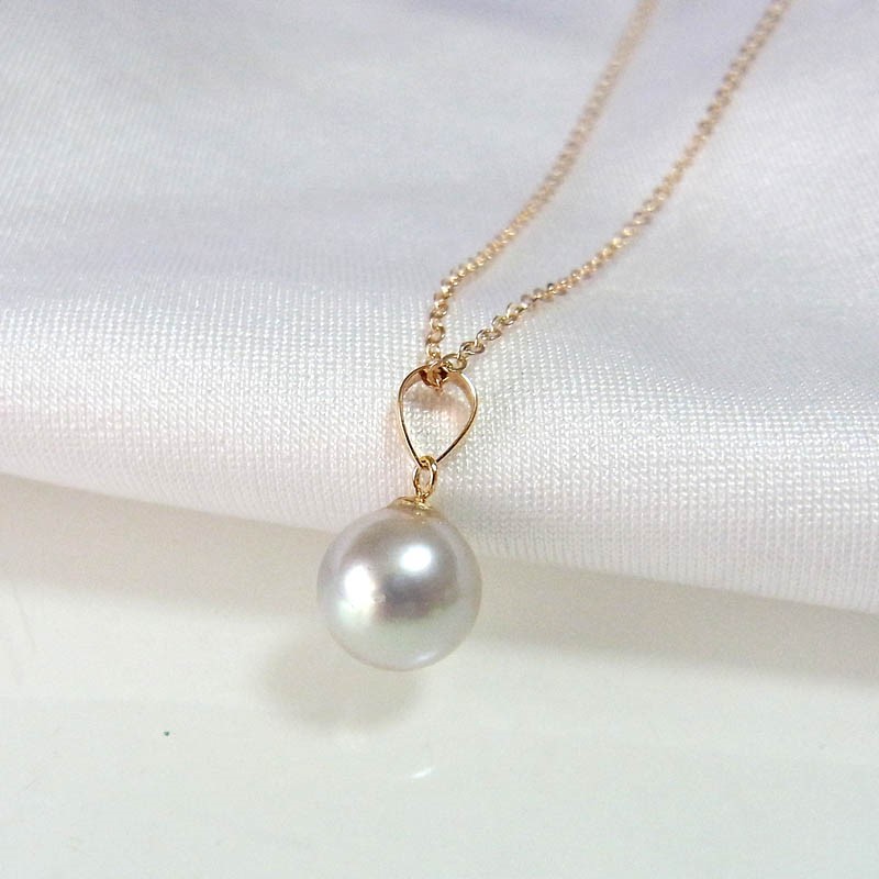 K18 グレーあこや パール ネックレス ネックレス・ペンダント