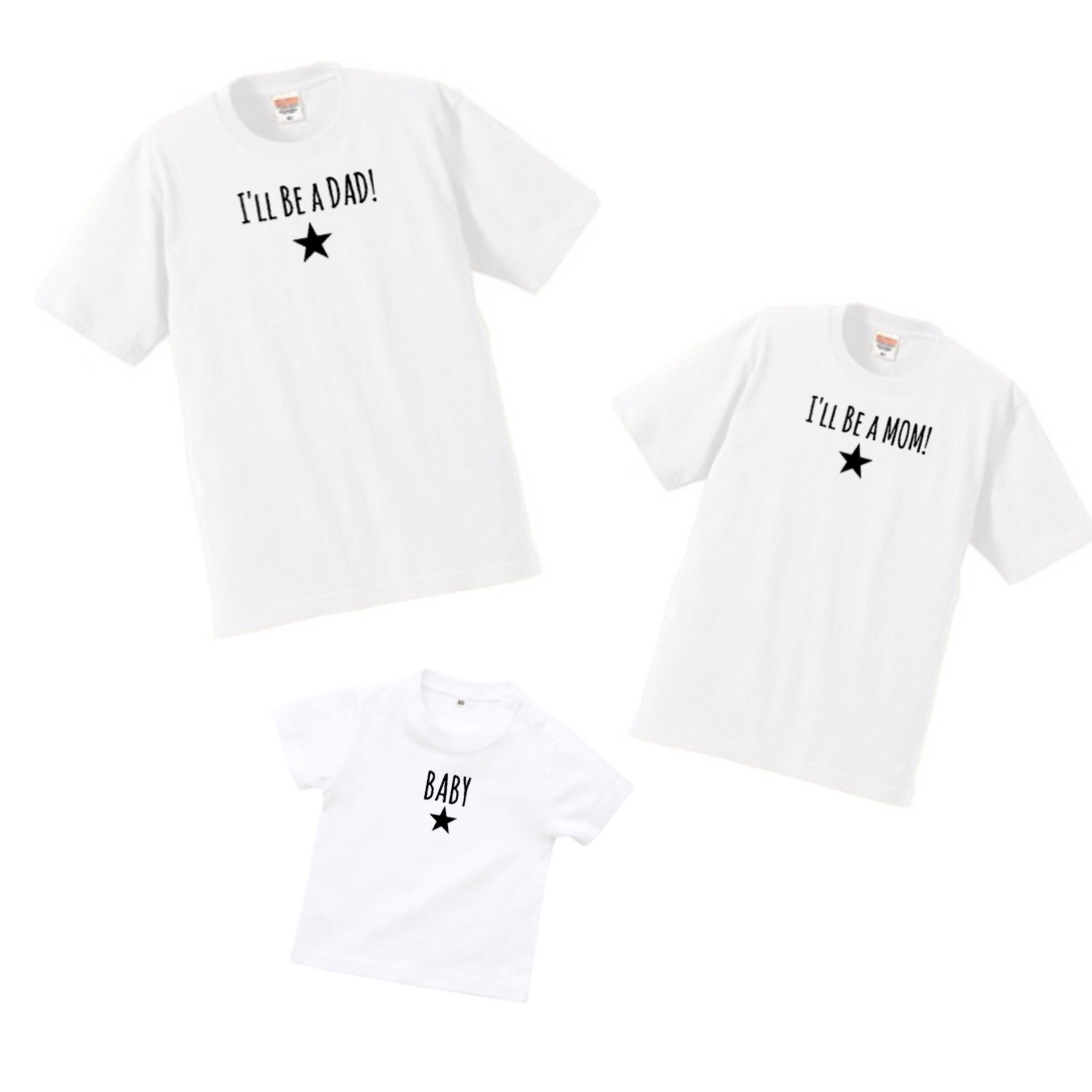 マタニティフォトTシャツ 3枚セット 6,000円