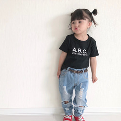 【お名前入り】ABC Tシャツ 3枚目の画像