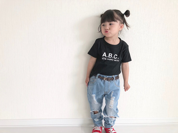 【お名前入り】ABC Tシャツ 3枚目の画像