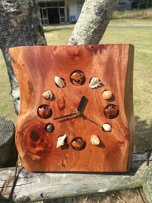 石垣島の島木の掛け時計 1枚目の画像