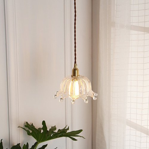 昭和レトロ ヴィンテージ 5灯シャンデリア クラックルガラス シーリングシャンデリア アンティーク調 ガラスシェード ブロンズ パン