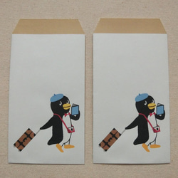 ポチ袋　ペンギン　旅行　お正月　お年玉　お礼用封筒 1枚目の画像