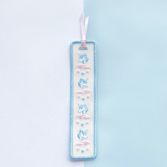 [ Unicorn KUZA 獨角獸酷札 ] -刺繡書籤-寶寶藍 第3張的照片