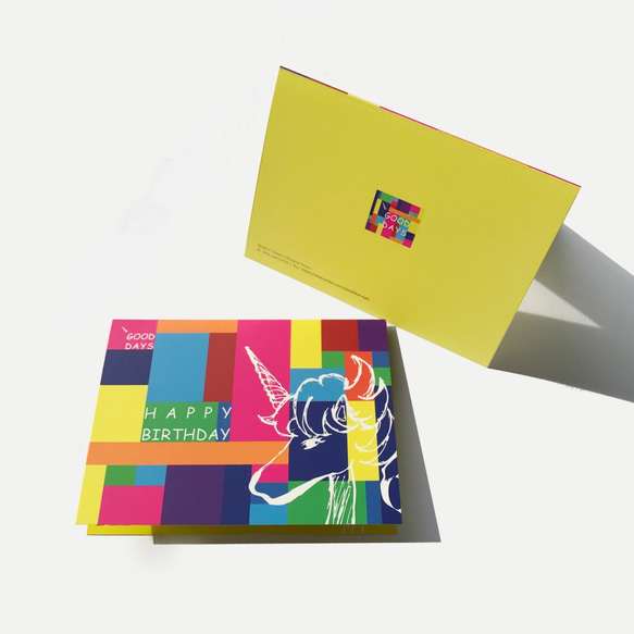 [ Unicorn KUZA 獨角獸酷札 ] -生日卡片組合-（卡片*2+信封*2+貼紙組*1） 第7張的照片