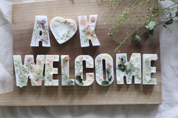 ◇送料込◇「WELCOME」香りとデザインが選べる⋆世界にひとつだけのアロマワックスサシェ 2枚目の画像