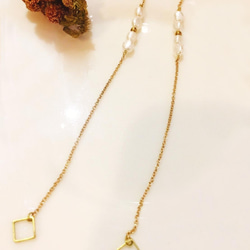 Simple/手做設計耳環/天然珍珠、 黃銅 第2張的照片