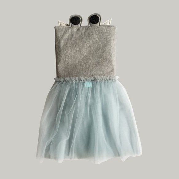 CLARECHEN 防涼肚圍_螃蟹 (L) 3-6歲灰色_baby blue 紗裙_限量色 第1張的照片